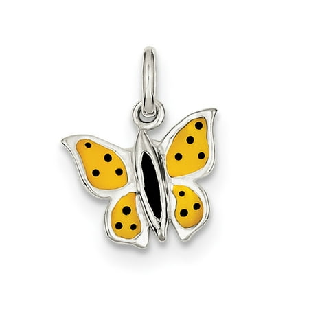 Enamel Butterfly Charm - Roy Rose Jewelry Sterling Silver Enameled Butterfly Charm