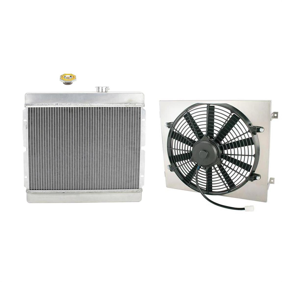 Small Universal Short Vertical Aluminum Radiator, RH w/E-Fan - Walmart.com