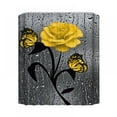 thumbnail image 4 of 4PCS 3D Raindrop Rose Flower Shower Curtain,Fabric Cloth Polyester Waterproof Bath Curtain, Non-Slip Bathroom Rugs Bath Mat Set, Elegant Bathroom Decor, Yellow, 4 of 10