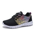 thumbnail image 1 of Girls Sneaker Kids Shoes Lace Up Tennis Shoes in Black Size 10-4, 1 of 3