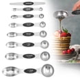 thumbnail image 2 of Stainless Steel Magnetic Measuring Spoons Set of 8 with Leveler,Nesting Teaspoon & Tablespoon Measuring Spoons,Kitchen Gadgets for Baking & Cooking,Fits in Spice Jars - Mountain Sunrise, 2 of 7