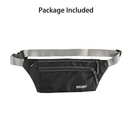 Cycling Fanny Pack Waist Bag, EEEKit 3-Pockets Men Women Waterproof Sports Running Waist Bag Fanny Pack Zip Pouch for Camping, Running, Cycling, Jogging, Hiking ()