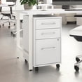 thumbnail image 2 of Hustle 3 Drawer Rolling File Cabinet with Lock in White - Engineered Wood, 2 of 10
