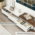 thumbnail image 4 of ChVans Extendable TV Stand for 85/100/120 inch TV, 82"-110" Wood Reversible TV Media Console with 3 Drawers, Modern Entertainment Center for Living Room,Bedroom, White-Walnut, 4 of 6