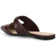 thumbnail image 3 of Journee Womens Enniss Open Side Pointed Toe Mule Flats, 3 of 9