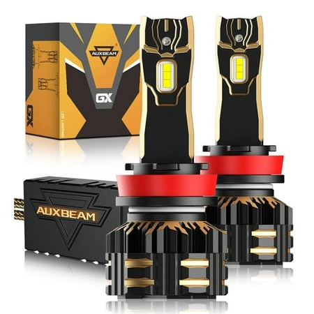 Auxbeam GD001944 GX Series H11 25000LM 120W LED Headlight Bulbs 6500K Cool White
