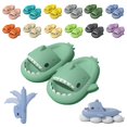 thumbnail image 1 of New Cute Shark-themed Slippers And Slides - Unisex Cartoon Cloud Shark Design With Non-slip Soles For Kids, 1 of 2