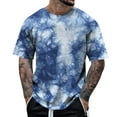 thumbnail image 2 of Tie Dye T Shirts for Men 2026 Summer Casual Short Sleeve Crewneck Breathable Tee Shirt, 2 of 3