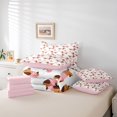 thumbnail image 6 of Homewish Kawaii Pet Dachshund 7-Piece Twin Bedding,Lovely Bow Cherry Bedding Comforter Set,White,Pink Reversible, 6 of 8