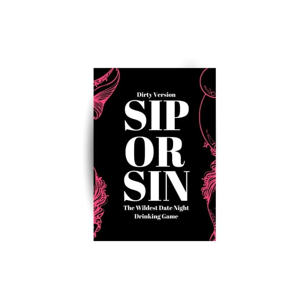 Juego para parejas bebiendo Sip Or Sin 114 desafíos y preguntas picantes