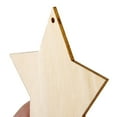 thumbnail image 3 of EHJRE 25Pcs 8cm Natural Wooden Star Shape Wood Pieces DIY Craft Woodwork Embellishment, 3 of 9