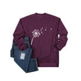 thumbnail image 3 of STARVNC Women Dandelion Heart Graphic Long Sleeve Round Neck Top, 3 of 7