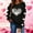 Black, variant on Womens Pink Valentine's Day Sweatshirt Hoodie for Her, Cute Oversized Fleece Pullover Gift for Girlfriend or Wife | Valentine's Top,Size M