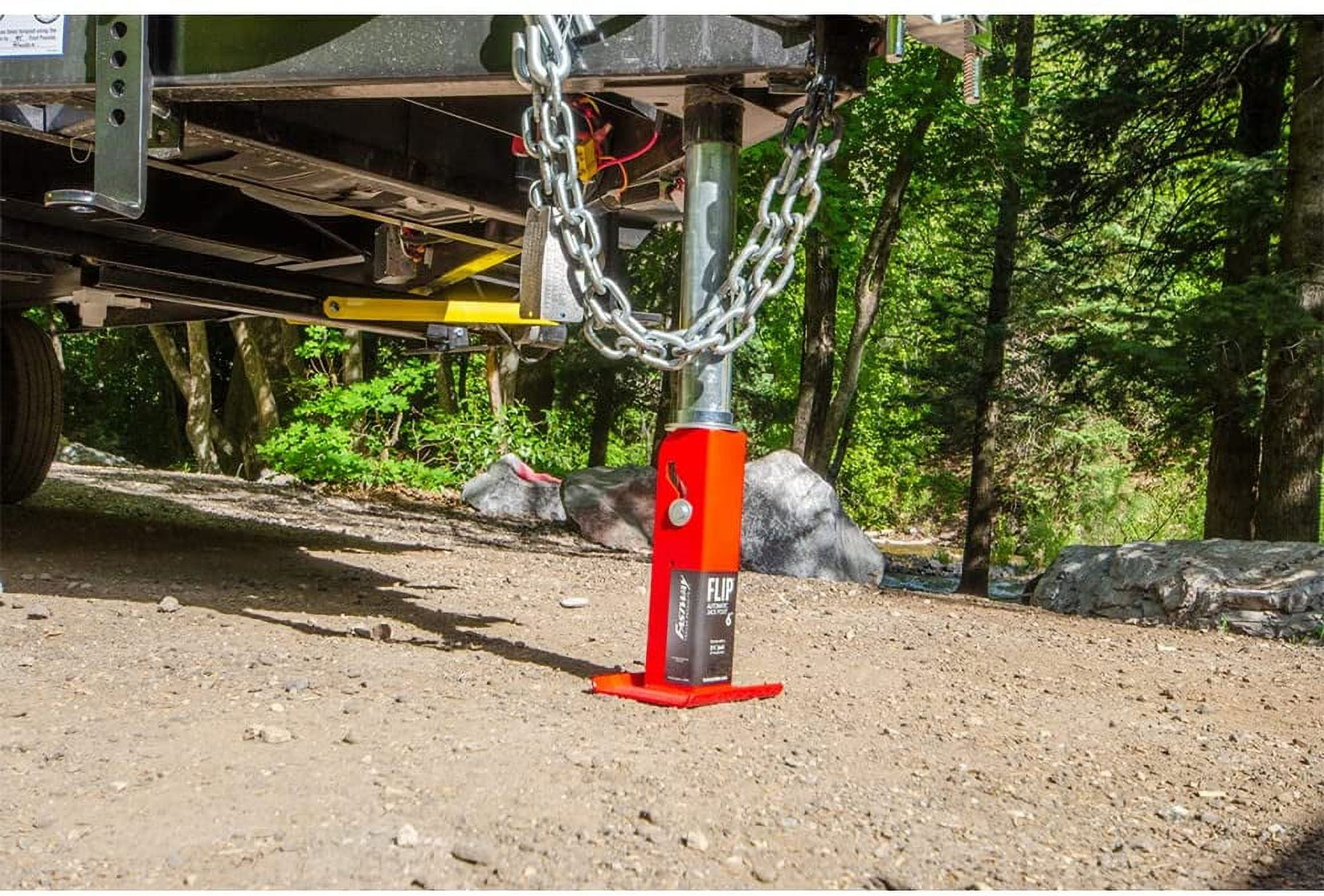 Southwest Wheel 5,000 lbs top Wind A-Frame Trailer Jack w/ 6" Flip Foot