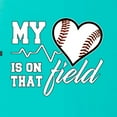 thumbnail image 2 of Wild Bobby, My Heart Is On That Baseball Field, Sports, Women Racerback Tank Top, Tahiti Blue, Large, 2 of 4