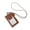 Brown, variant on Women Business Card Holder Wallet Men PU Leather ID Cards Holders Case Neck Strap Lanyard Ladies Fashion Mini Slim Wallets