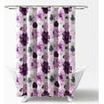 thumbnail image 5 of Leah Shower Curtain-Bathroom Flower Floral Large Blooms Fabric Print Design, 72" x 72", Gray & Purple, 5 of 6
