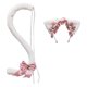 thumbnail image 4 of Conjunto de diadema y cola Tocado Niños Adultos Accesorios para el cabello Accesorios para disfraces blanco rosa, 4 of 7