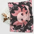 thumbnail image 6 of Yiaed Chibi Axolotl Sakura Fantasy Print Dog Blankets-Cat Blanket Washable for Couch Protection,Puppy Blanket, Soft Plush Reversible Throw Furniture Protector-Large, 6 of 8