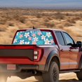 Performated Window Graphics Forchrinse Hibiscus Back Window Decals for Trucks Perforated One Way ...