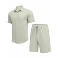 thumbnail image 6 of COOFANDY Men's Vacation Outfit All White Outfits for Men Beach Outfit, 6 of 11