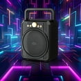 thumbnail image 5 of Wireless Bluetooth Handheld Speaker With Colorful Light Show, Portable Party Speaker, TF Card AUX USB, Long Battery, Compact, Indoor Outdoor, Stylish Audio For Home Or Travel, Rich Bass, 5 of 6