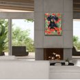 thumbnail image 3 of Epic Graffiti 'Dachsund In Tulips' by Barbara Keith, Canvas Wall Art, 26"x34", 3 of 8