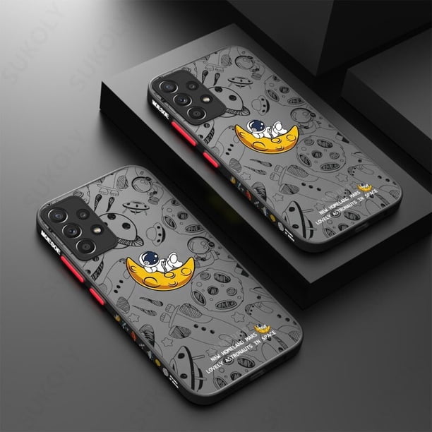 Bonita funda de teléfono con astronauta espacial para Samsung Galaxy, A52, A12, S22, S21 Ultra, S20 FE Plus, A54, A13, A71, A51, S23, A53, 5G, A72 xuanjing unisex