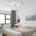 thumbnail image 6 of Loyalheartdy Geometric LED Dimmable Ceiling Light, White 70W Flush Mount Chandelier for Bedroom, Living Room (White), 6 of 8