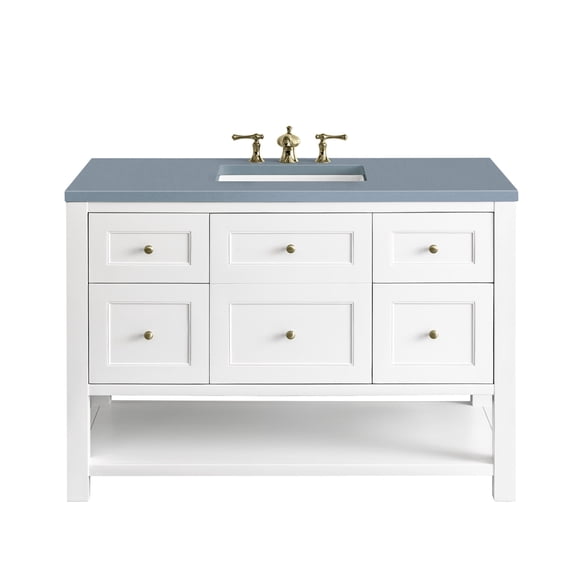 James Martin Vanities 330-V48-3Cbl Breckenridge 48" Single Basin Wood Vanity Set - White