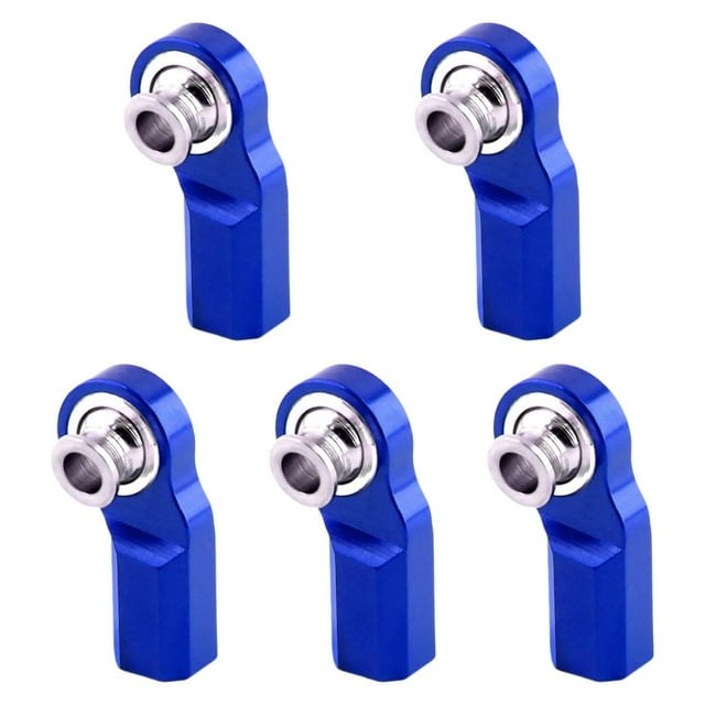 5 piezas M3 extremo de varilla curvada piezas de coche modelo para coche 1/10 RC fácil de usar DIY Accs pieza de actualización varillaje de dirección Azul