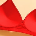 thumbnail image 5 of SMihono Sales Push Up Bras for Women Plus Size Comfort Breathable Bra Wirefree Bra Full Coverage Everyday Bras with Support Lift Red 10, 5 of 5