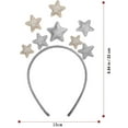 thumbnail image 2 of Diadema de flor de pascua, estrellas brillantes, diadema plateada y dorada para mujeres, niñas, accesorios para el cabello navideños, diadema para fiestas, cumpleaños, festivales, 2 of 5