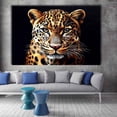 thumbnail image 2 of Mudket Leopard Canvas Wall Art, Framed Wild Animal Print Wall Decor for Men's Living Room Office, Trendy Cheetah Wall Art Ready to Hang - 12"L x 8"W, 2 of 10