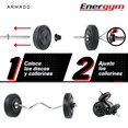 thumbnail image 3 of Kit de Pesas y Mancuernas, Barra Z 90cm (20 Kg) - Energym, 3 of 5
