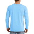 thumbnail image 3 of Zimjoy Men's Quick Dry Active Shirts Crew Neck UPF 50+ Pullover Moisture Wicking Athletic Sports Fishing Shirts, Light Blue L, 3 of 4