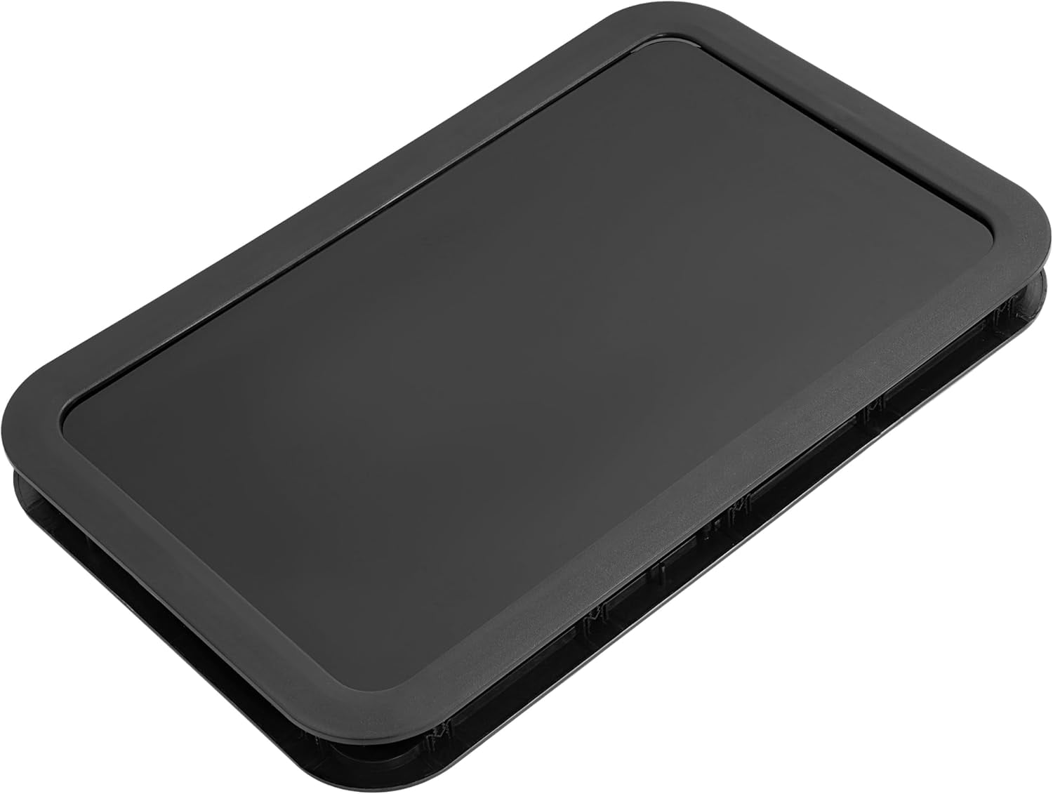 KOJEM Universal RV Window w/Trim Ring Vertical Slide RV Window Replacement w/Screen, for Cargo Travel Trailer, Camper, Cargo Van Tinted Glass Powder Coated Dark