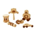 thumbnail image 1 of 6 piezas de juguetes de madera para bebés, sonajero de anillo, juego de sonajeros de madera para educación temprana, juguetes de agarre para bebés,, 1 of 9
