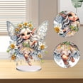 thumbnail image 3 of Kit de adornos de mesa con pintura de diamante de doble cara con forma especial de Hada de las flores, 3 of 9