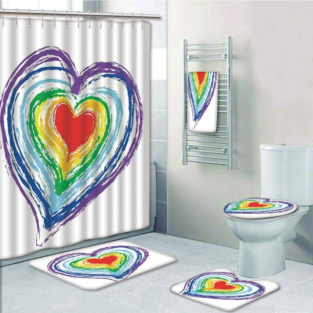 Download PRTAU Doodle Love Nested Rainbow Heart with a Simplistic ...