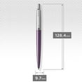 thumbnail image 4 of Parker® Jotter Ballpoint Pen, Medium Point, 1.0 mm, Victoria Violet Barrel, Blue Ink, 4 of 6