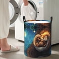 thumbnail image 4 of Laundry Basket, Squirrel Sleeping In Tree Laundry Hamper Waterproof Laundry Bag Clothes Hamper Laundry Bin with Handles for Bedroom, Living Room, Kids Room, 4 of 6
