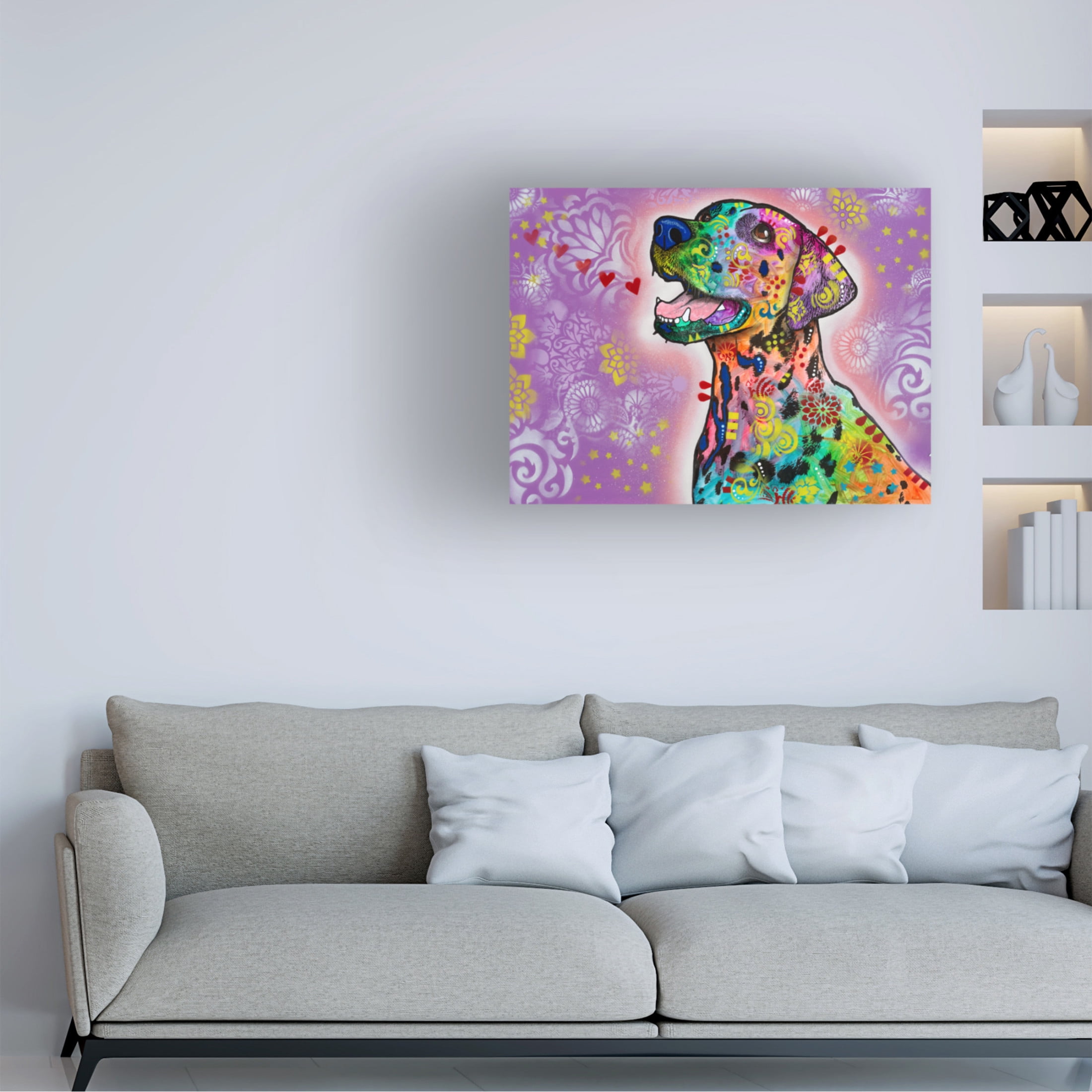 Canvas Wall Art - Dean Russo- Exclusive 'Goodest of Puppers' Wall Art for Living Room, Bedroom, or Office Décor by Trademark Fine Art - 32 x 24 Inches