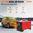 thumbnail image 2 of Calentador de aire diesel VEVOR 8KW 12V con LCD y control remoto, 2 of 9
