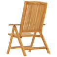 thumbnail image 5 of vidaXL Chaises de Jardin Inclinables avec Coussins 4 Pcs Bois Massif Teck, 5 of 5