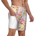 thumbnail image 3 of Balery Colorful Floral Mens Swim Trunks Swim Shorts for Men Quick Dry Inseam Beach Shorts with Compression Liner Pocket-Large, 3 of 9