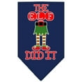 thumbnail image 3 of Christmas Pet and Dog Bandana Screen Printed, "The Elf Did It", 3 of 9