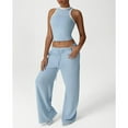 thumbnail image 2 of Top-kevin Women's 2 Piece Outfits Lounge Sets Sleeveless Tank Tops Wide Leg Pants Sets Tracksuits Sets, 2 of 9