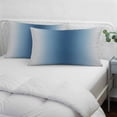 thumbnail image 4 of Navy Blue Grey Ombre Throw Pillow Covers, Farmhouse Gradient Minimalist Soft Breathable Pillow Cases with Invisible Zipper for Sleeping, Small Pillowcases for Couch Bed Sofa Chair 16x24 Inches, 4 of 9