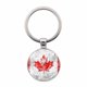 thumbnail image 1 of Llavero con hoja de arce canadiense, colgante de cristal y mosquetón metálico; resistente, ideal para decorar llaves y maletas; regalo patriótico para familiares y amigos, 1 of 4